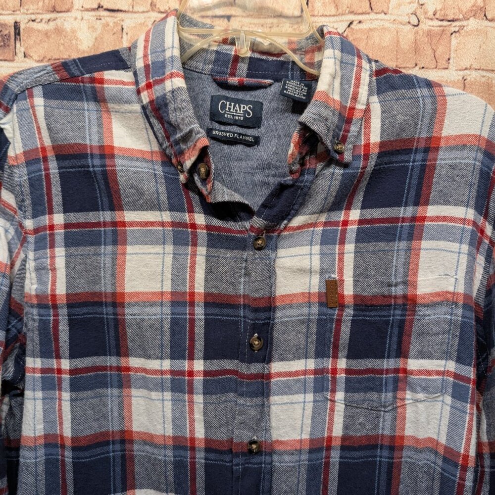 Chaps Flannel Button Down Brushed Flannel Shirt S… - image 4
